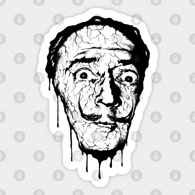 Salvador Dali Portrait Art Sticker by surmind